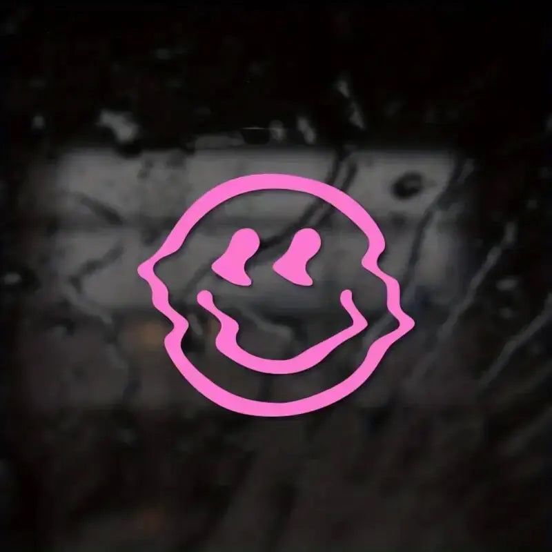 Cartoon Smiling Face Car Stickers - Cute & Funny Design