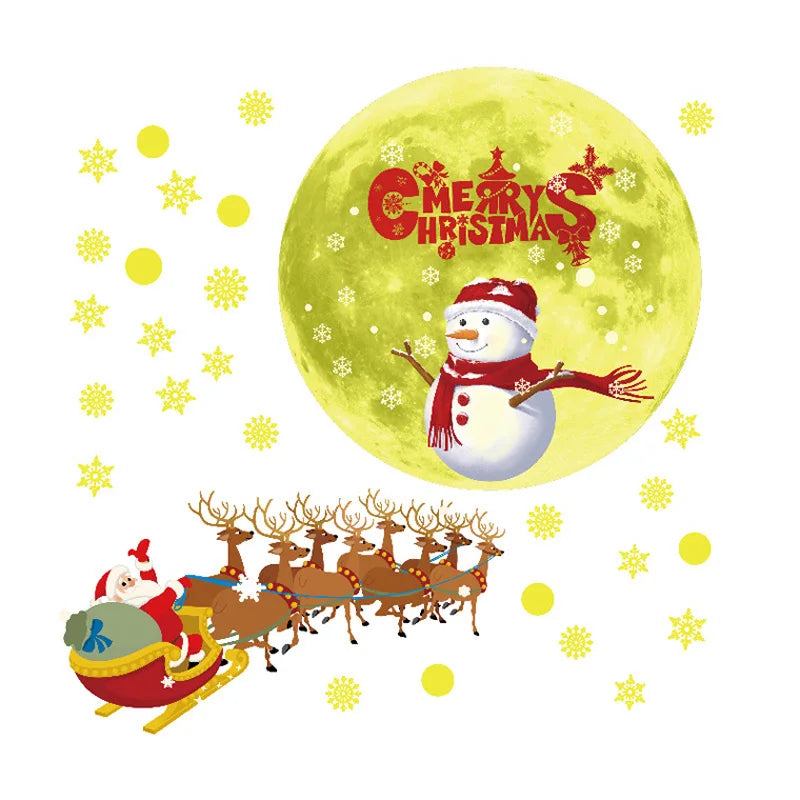 Glow-in-the-Dark Snowflake Wall Stickers for Kids Room Decor