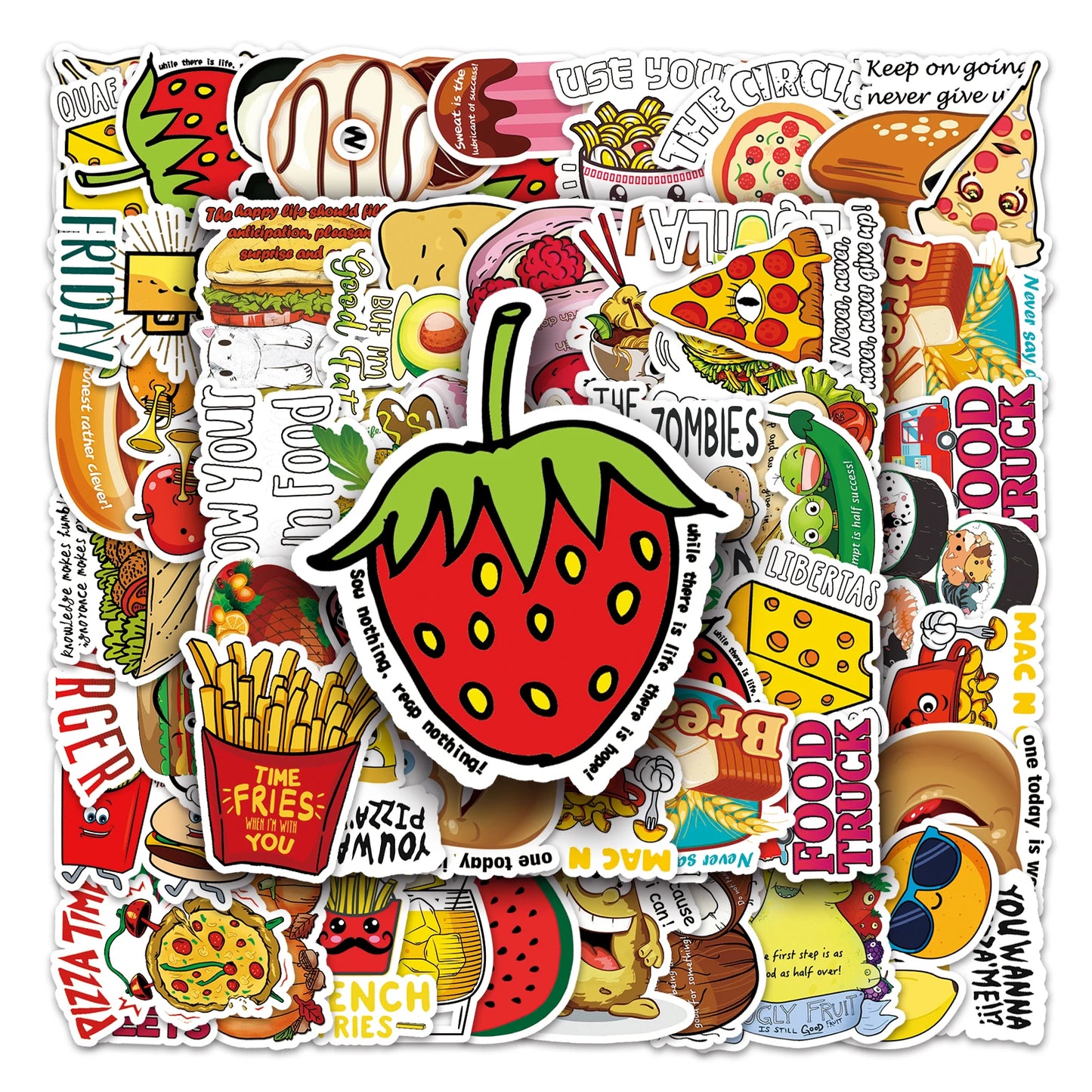 50Pcs Cartoon Waterproof Vinyl Stickers for Skateboard, Snowboard, Home Decor