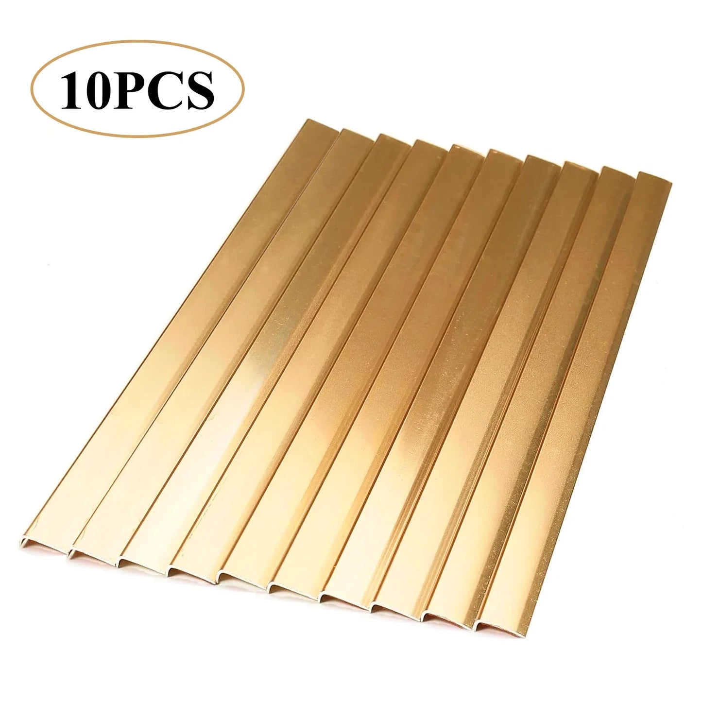 10 Sheets Metal L-shaped Protective Wall Corner Strip Right Angle Wrapping Edge Sticker For Home Furniture Decoration