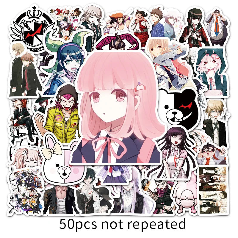 Danganronpa Graffiti Stickers Pack - 50pcs for Helmet, Desktop, Wall Decoration