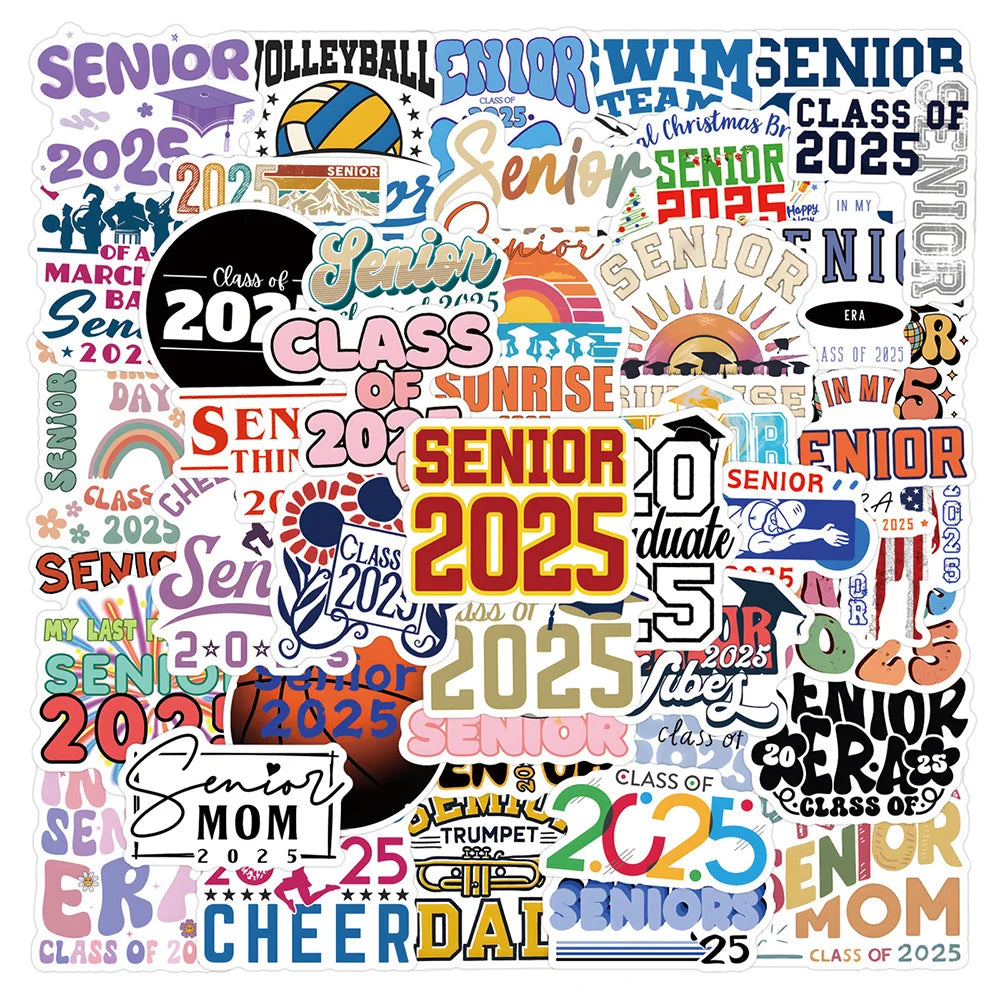 Senior Stickers Cartoon Graffiti Decals DIY Skateboard Bike Phone Notebook Fridge Kids Toy 10/30/55pcs