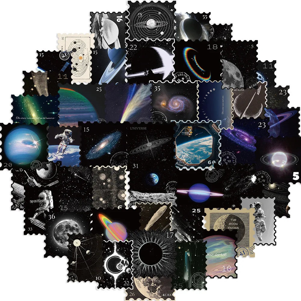 Mysterious Universe Planet Stickers 10/30/50pcs for Motorcycle Laptop Phone Suitcase Bike Decals