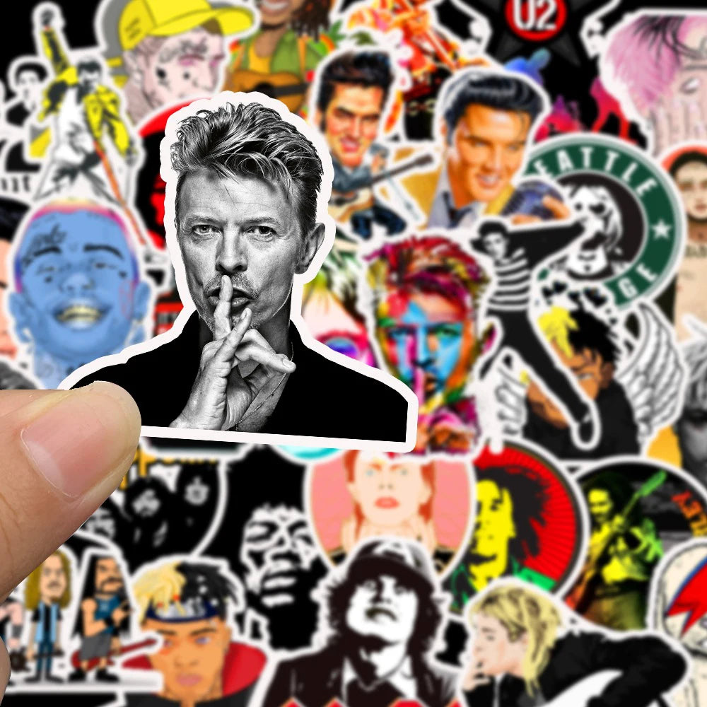 10/30/50/100PCS Popular Rock Roll Music Band Graffiti Stickers Punk Decals Guitar Motorcycle Skateboard Waterproof Cool Sticker