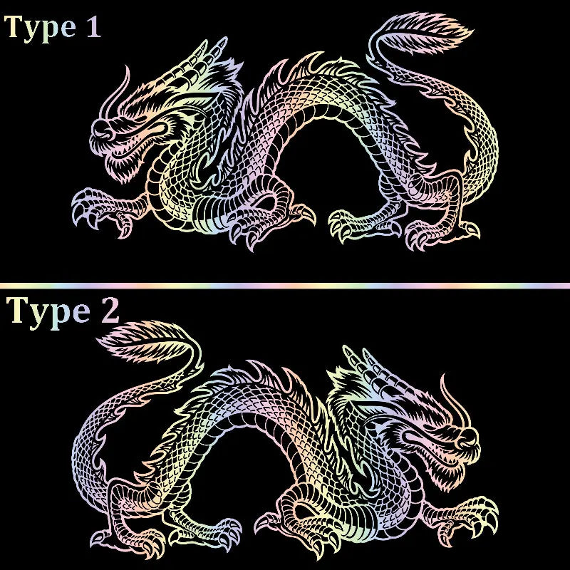 Anime Detachment Car Sticker The Black Dragon Body Big Picture Decoration Movement Style Die Cutting Waterproof PVC Vinyl Decals