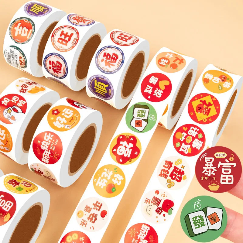 500 sheets per roll Reward stickers 2.5 cm/1 inch Self-made decorations Perfect choice for study games notebook sticky notes fri