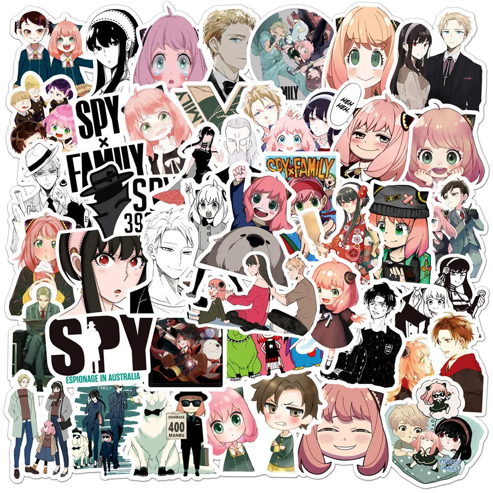 50pcs SPY×FAMILY Anya Stickers for Wall & Desktop Decoration DIY Pack Wholesale