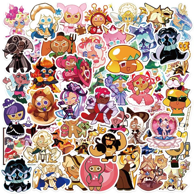 50pcs Cookie Run Kingdom Stickers for Luggage, Car, Water Cup, Phone, Laptop, Refrigerator