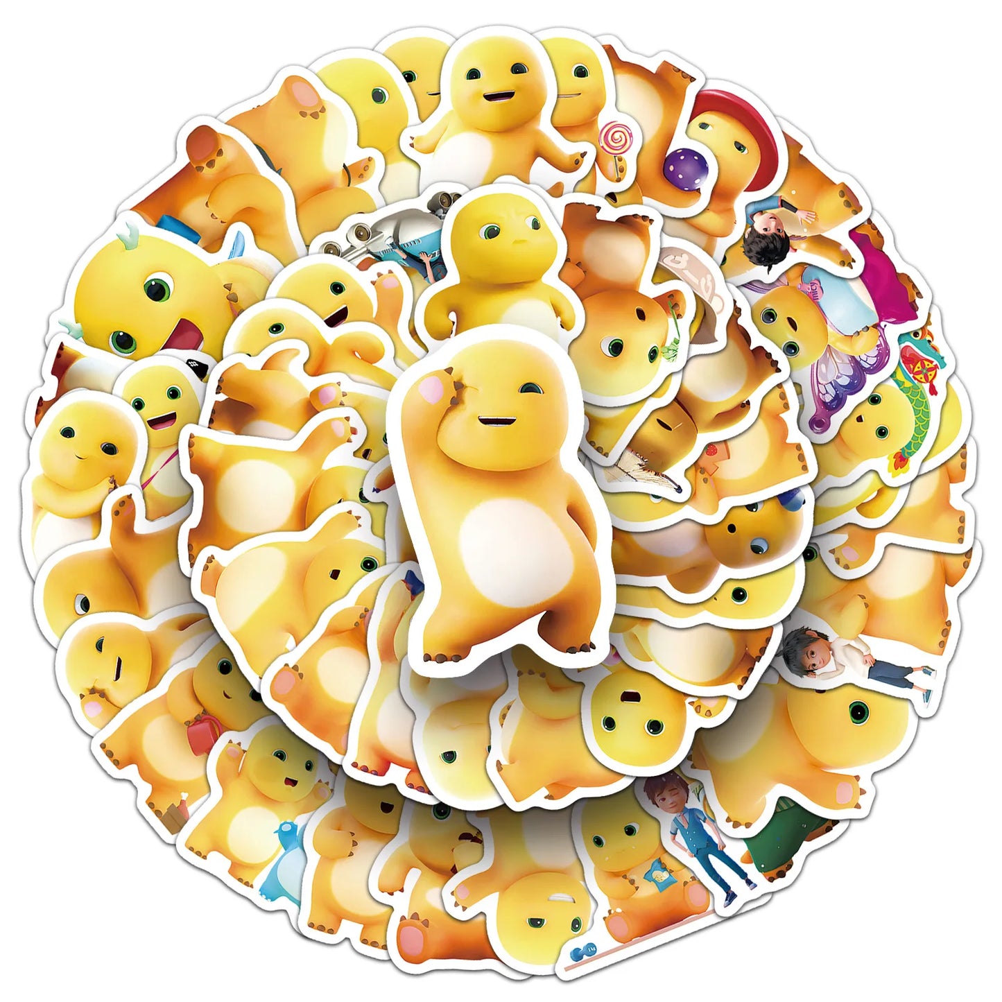 Milk Dragon Stickers: Cute Cartoon Decals (10/30/50PCS)