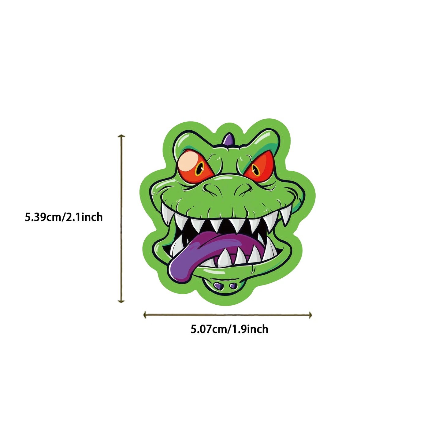 50pcs Green Skull Graffiti Stickers Flower Waterproof DIY For Water Bottle Laptop Phone Skateboard For Adults Teens Sticker