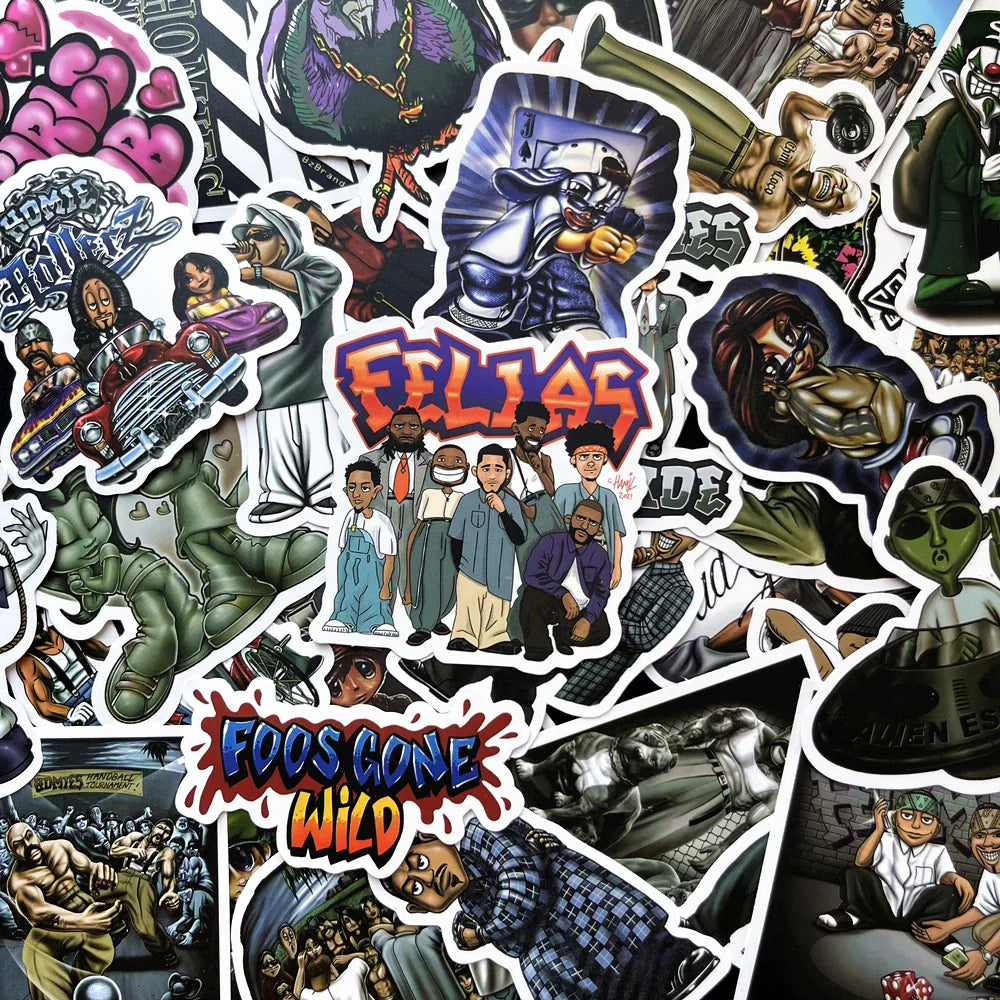 Hip Hop Homies Stickers 10/50PCS Waterproof Decals for Helmet, Bottle, Laptop, Car