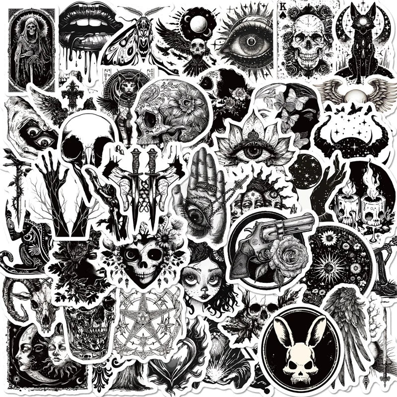 Gothic Skull Eye Stickers 10/30/50PCS DIY Scrapbooking