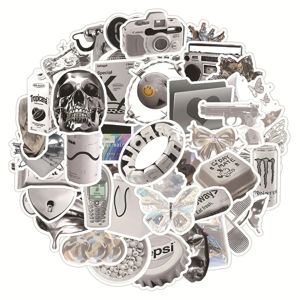 3D VSCO Cartoon Stickers for DIY Scrapbook, Notebook, Suitcase, Phone, Laptop, Guitar - 10/30/60pcs