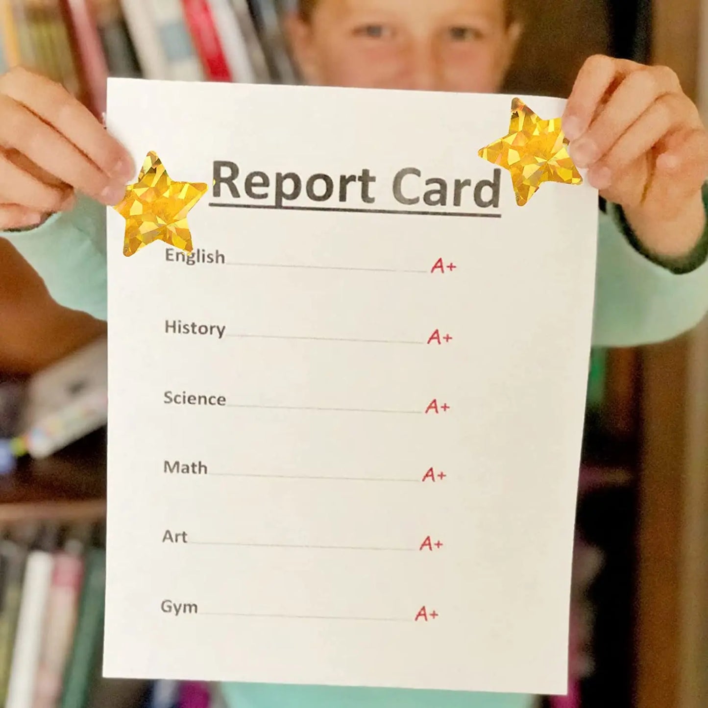 Holographic Gold Star Stickers for Kids Reward 100-500Pcs Foil Star Stickers Labels for Wall Crafts Classroom Teachers Supplies