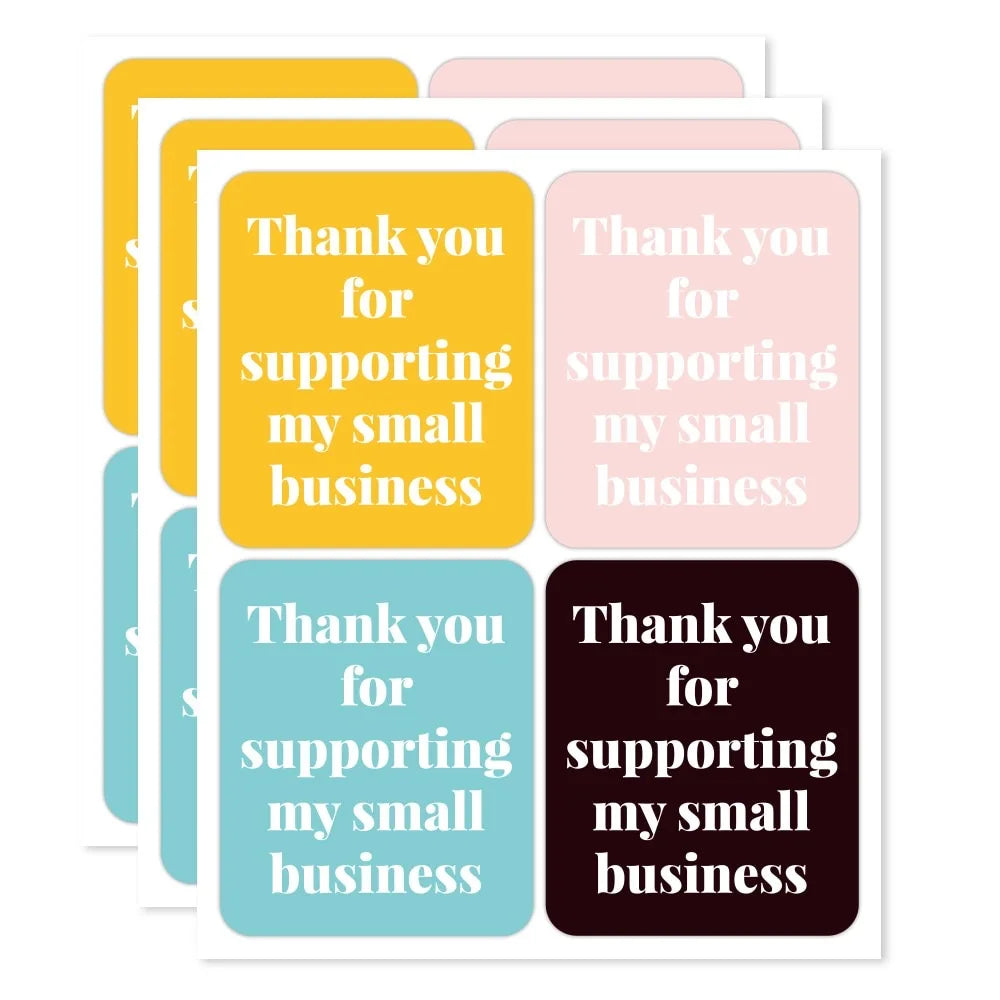 Thank You Stickers for Small Business Packaging 40-100pcs