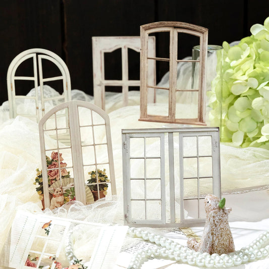 JIANQI 10 Pcs Laser Cut Window Stickers Scrapbooking Vintage DIY Craft Material