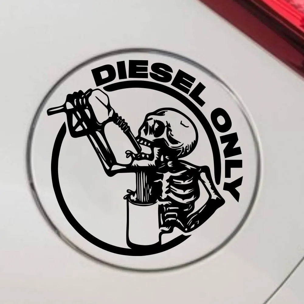 Diesel Skull Car Fuel Tank Waterproof Vinyl Decal