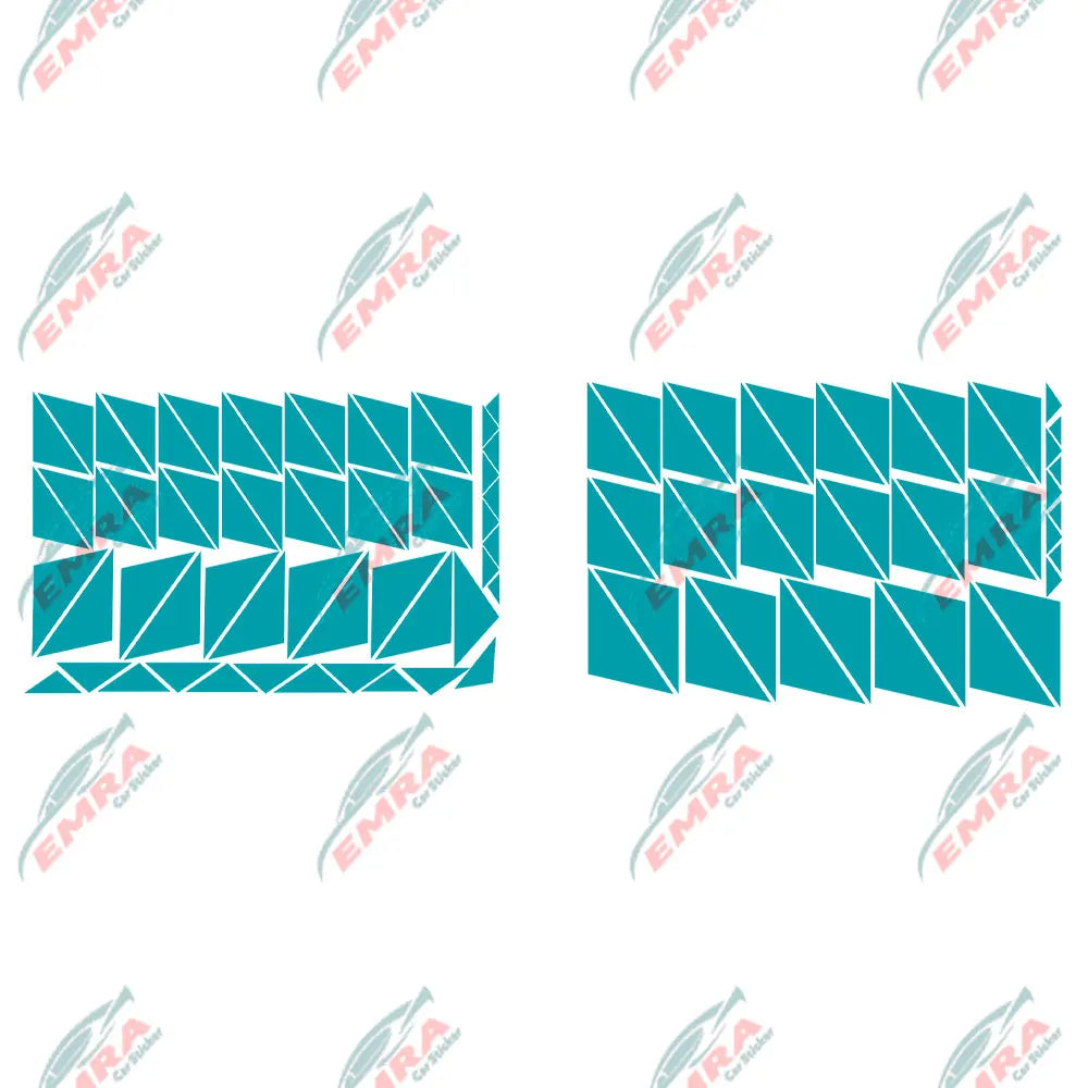 102PCS Angular Shape Sticker For Car Accessories Decoration Side Camouflage Kit Wrap Camo Tuning Styling Waterproof Vinyl Decals