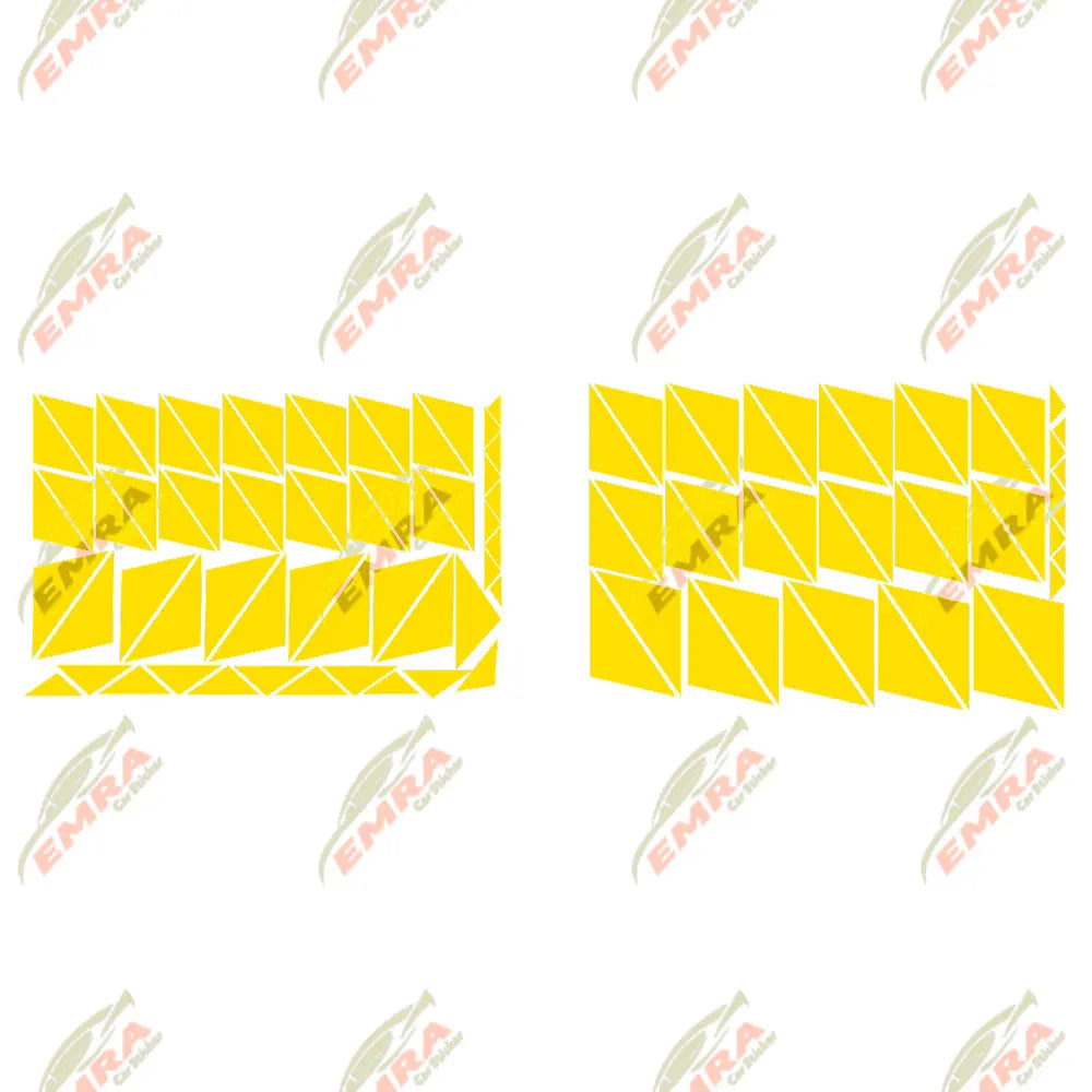 102PCS Angular Shape Sticker For Car Accessories Decoration Side Camouflage Kit Wrap Camo Tuning Styling Waterproof Vinyl Decals