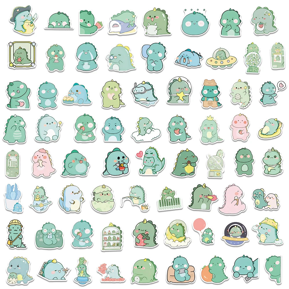 10/30/50/100pcs Cute Cartoon Dinosaur Graffiti Stickers Kids Toy Notebook Laptop Phone Luggage Album Diary Decoration Sticker