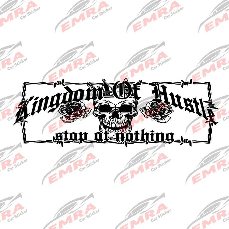 Wire Skull Car Sticker - Waterproof Vinyl Decal Accessory