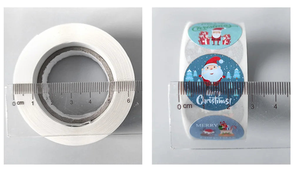 500 Pcs/Roll Merry Christmas Santa Claus Sticker Gift Decoration Sealing Stickers Children's Reward Sticker
