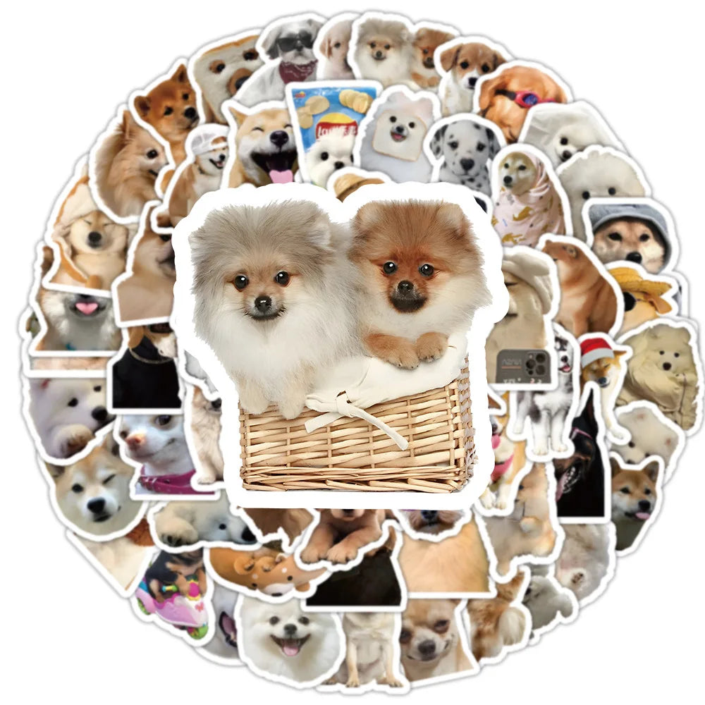 10/30/50/100PCS Cute Cartoon Dogs Meme Graffiti Stickers Kids Toys DIY Diary Laptop Stationery Suitcase Phone Bike Funny Decals
