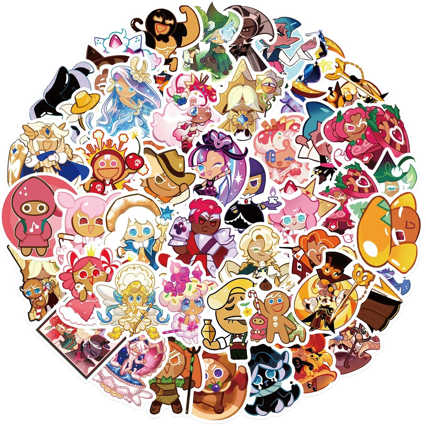50pcs Cookie Run Kingdom Stickers Cartoon Cute Decals For DIY Fridge Phone Suitcase Laptop Notebook Car Wall Sticker Kids Toys
