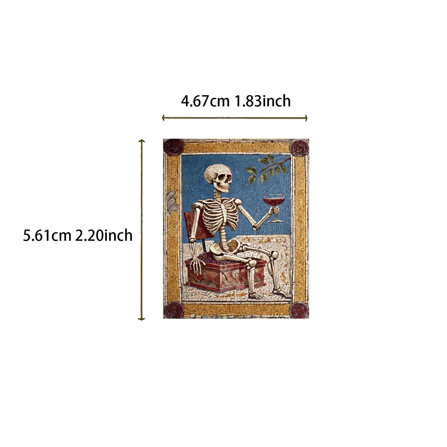 62pcs Ancient Greek Mosaic Canvas Stickers Funny Horrible Graffiti Decals Laptop Luggage Skateboard Motorcycle Scrapbook