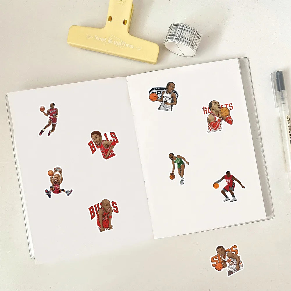 10/30/50PCS New Basketball Star Sticker Cartoon Graffiti iPad Helmet Car Water Cup Guitar DIY Scrapbook Toy Decoration Wholesale
