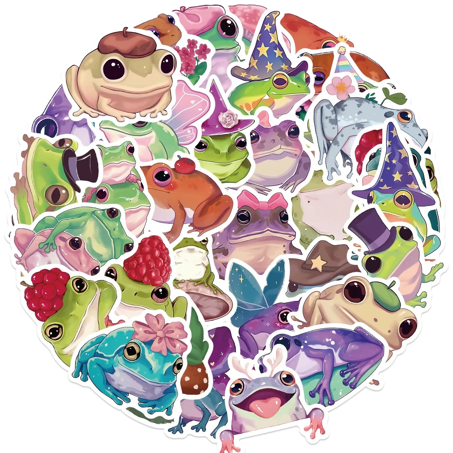 Cartoon Frog Graffiti Stickers for Suitcase, Skateboard, Laptop, Phone - 10/30/50Pcs