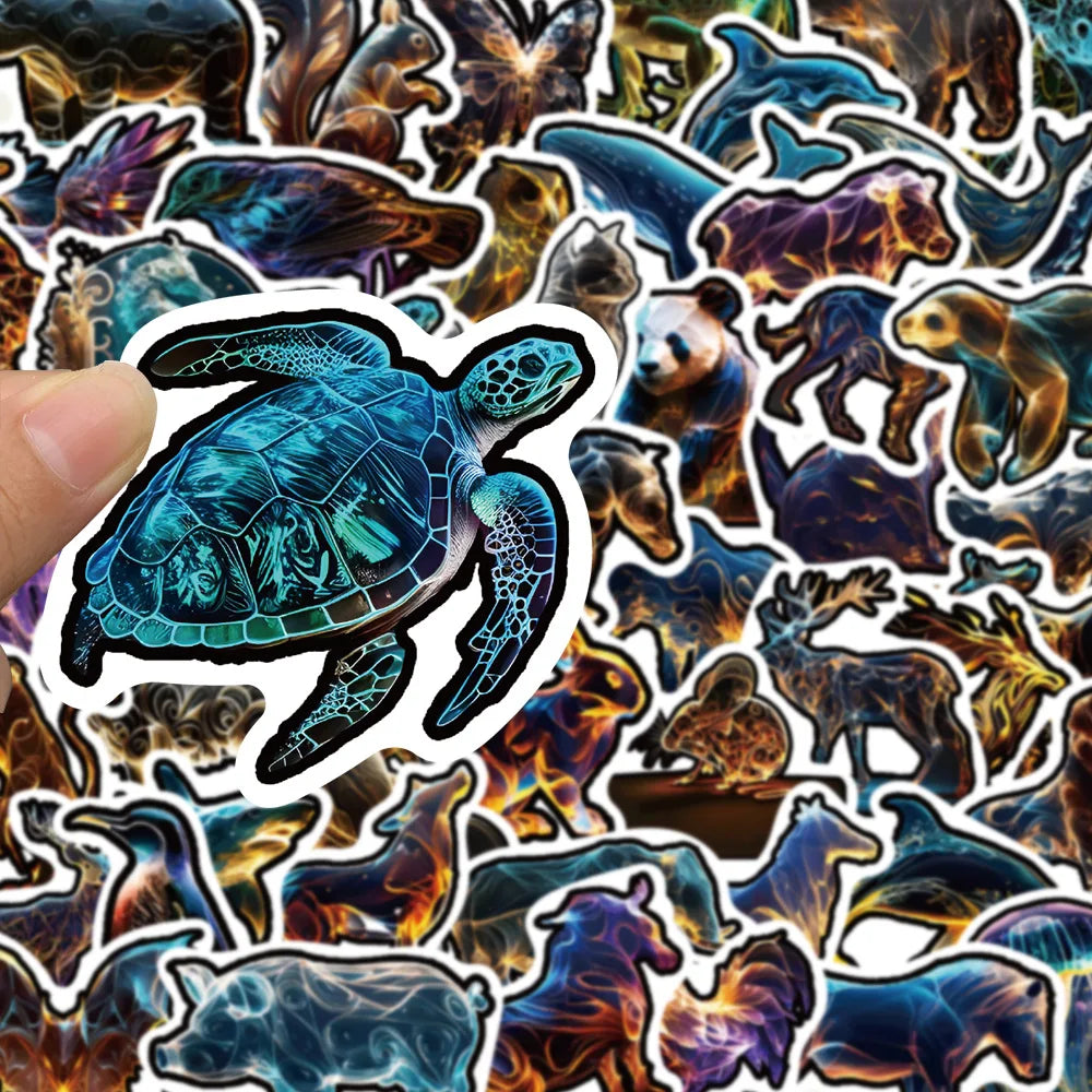 10/30/50PCS Cool Neon Style Animal Sticker PVC Waterproof Graffiti Sticker DIY Fridge Stationery Phone Notebook Car Decals Toys