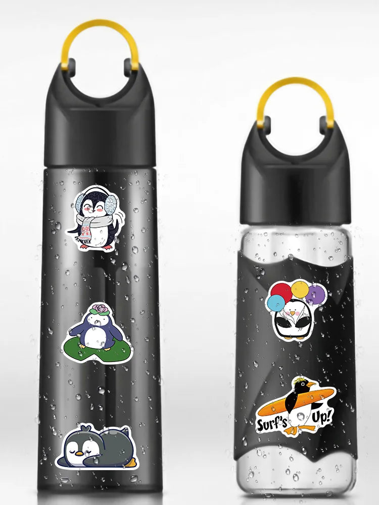 50/100pcs Cute Cartoon Animals Penguin Stickers Kids Toy Waterproof Graffiti For Laptop Water Bottle Phone Bicycle Car Decals
