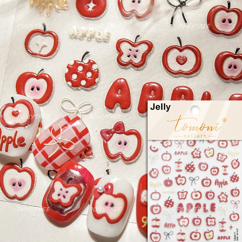 Lucky Bear Dessert Nail Art Stickers Decals