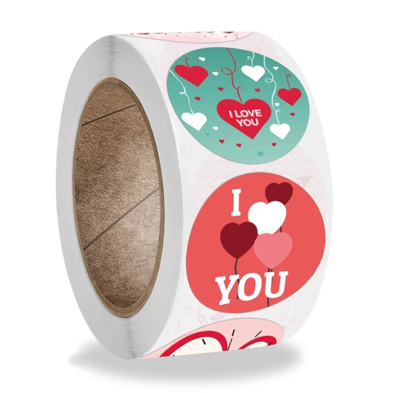 Valentine's Day I Love You Stickers - 100-500 Pcs Romantic Wedding Engagement Sealing Labels