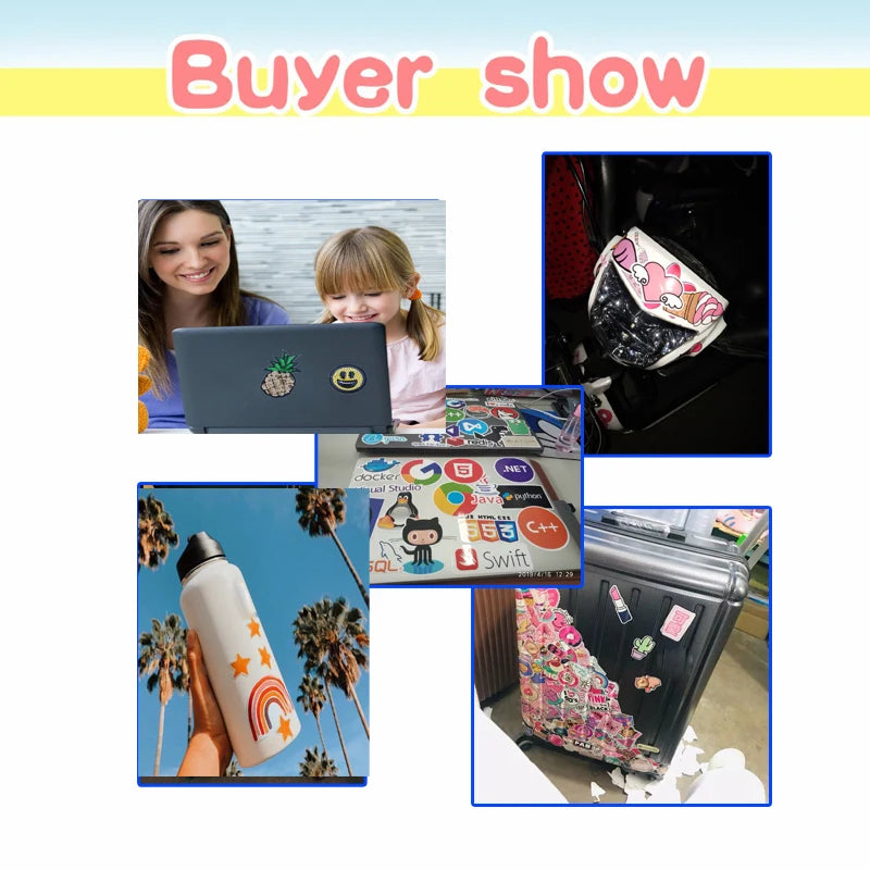 50PCS Cute Animal Ferret Sticker Waterproof Decoration DIY Scrapbook Cup Laptop Luggage Helmet Kids Toy Decal