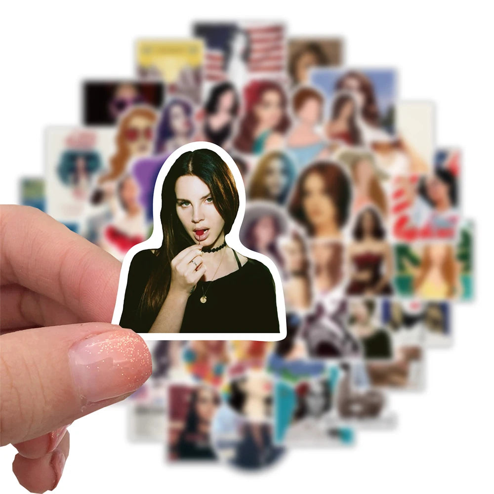 Lana Del Rey Stickers 10/30/50PCS Waterproof Decals for Guitar Phone Skateboard Scrapbook