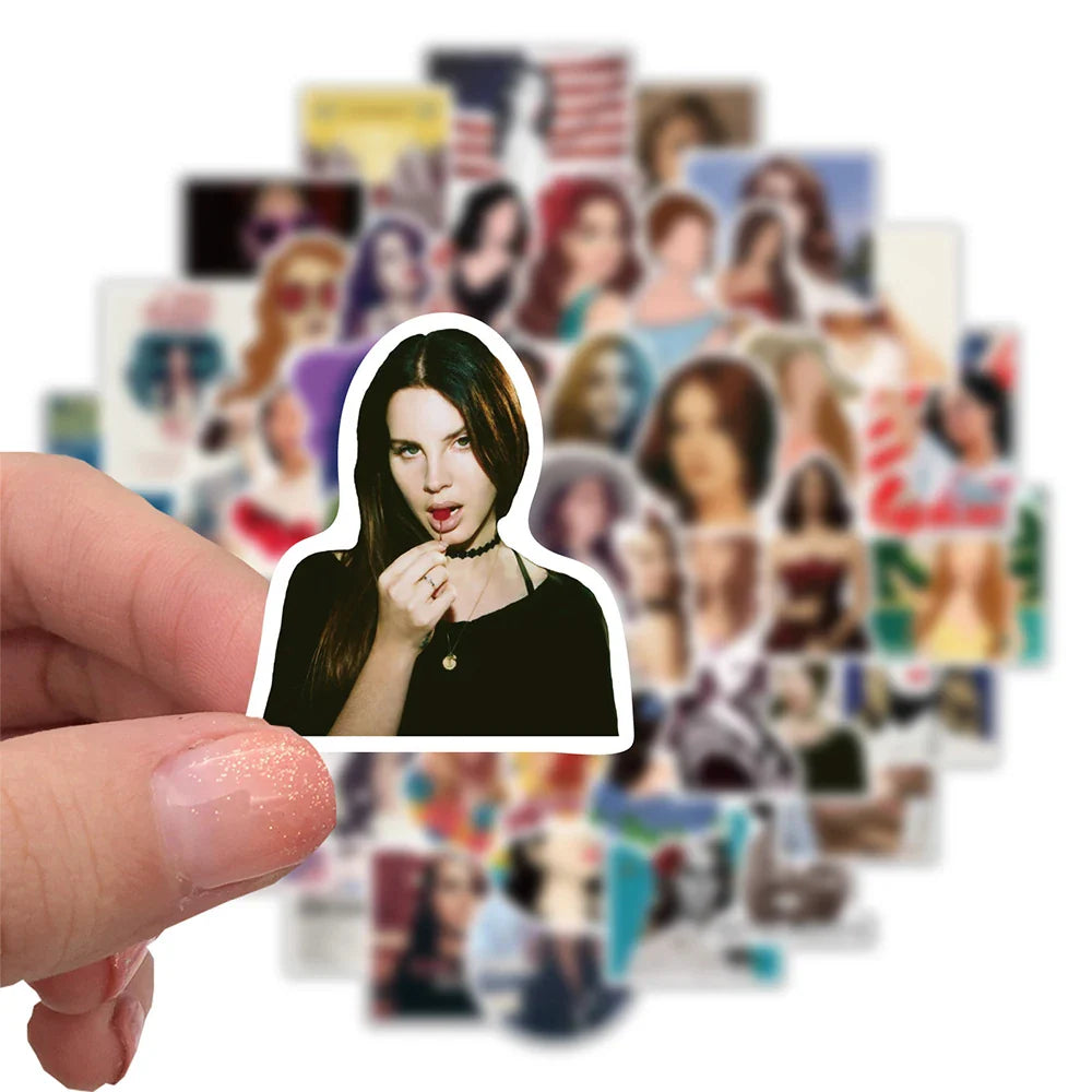 Lana Del Rey Stickers 10/30/50PCS Waterproof Decals for Guitar Phone Skateboard Scrapbook