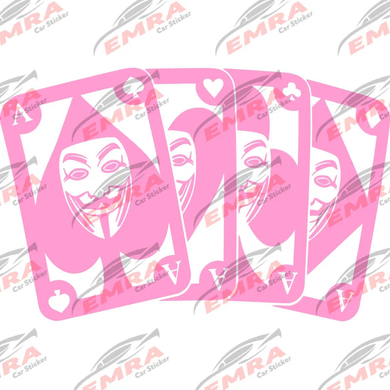 Waterproof Playing Card Car Sticker Decal