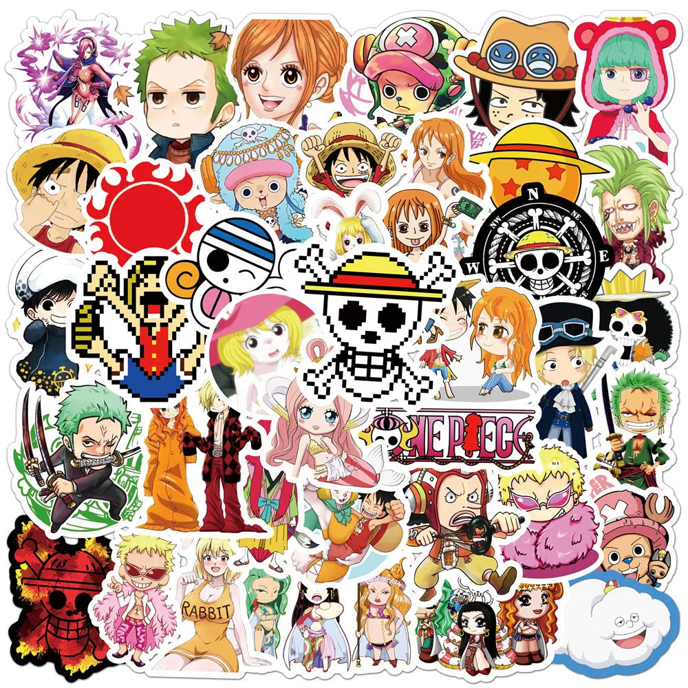 50/100pcs Anime Stickers Attack On Titan Jujutsu Kaisen Waterproof Decals for Skateboard Laptop Car Motorcycle