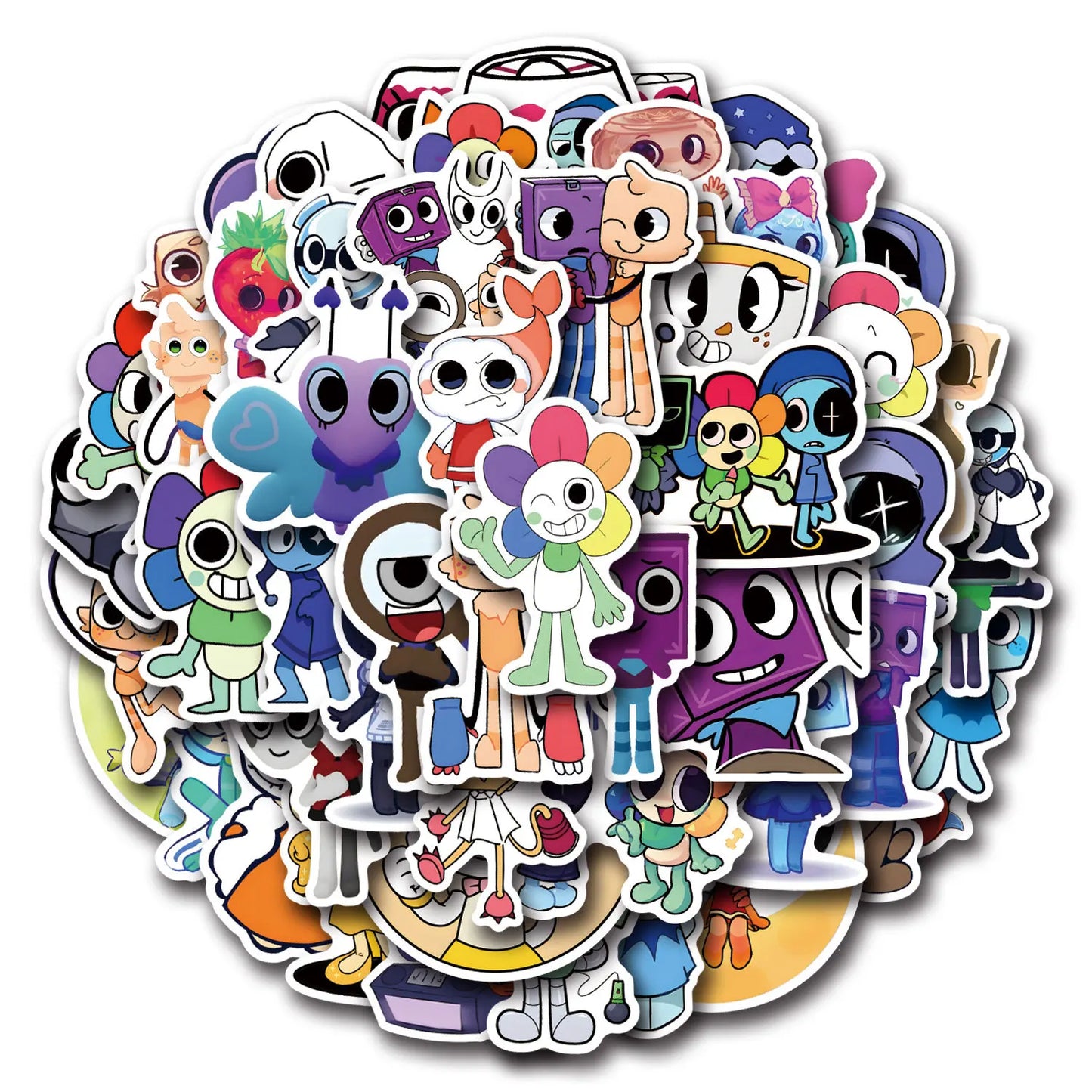 Dandys Cartoon Graffiti Stickers for Luggage, Laptop, Phone, Guitar, Car, Bike, Skateboard - 10/30/50/100PCS