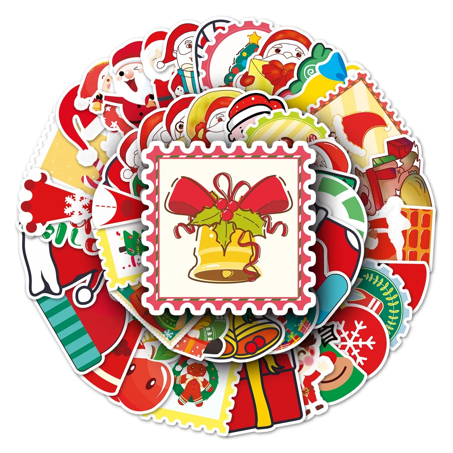 50Pcs Christmas Cartoon Waterproof Vinyl Stickers for Skateboard Snowboard