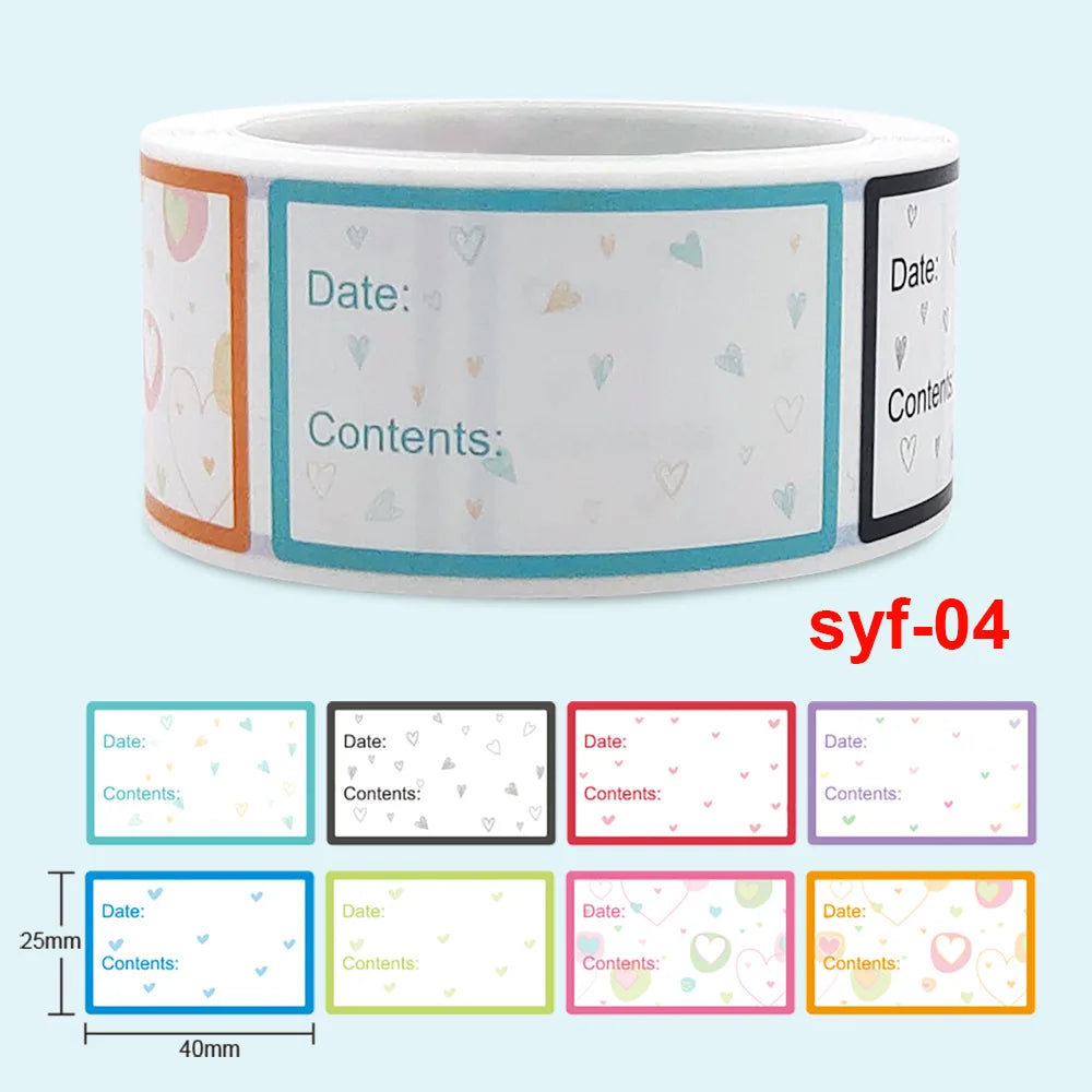 Self-Adhesive Food Storage Labels for Kitchen & Office