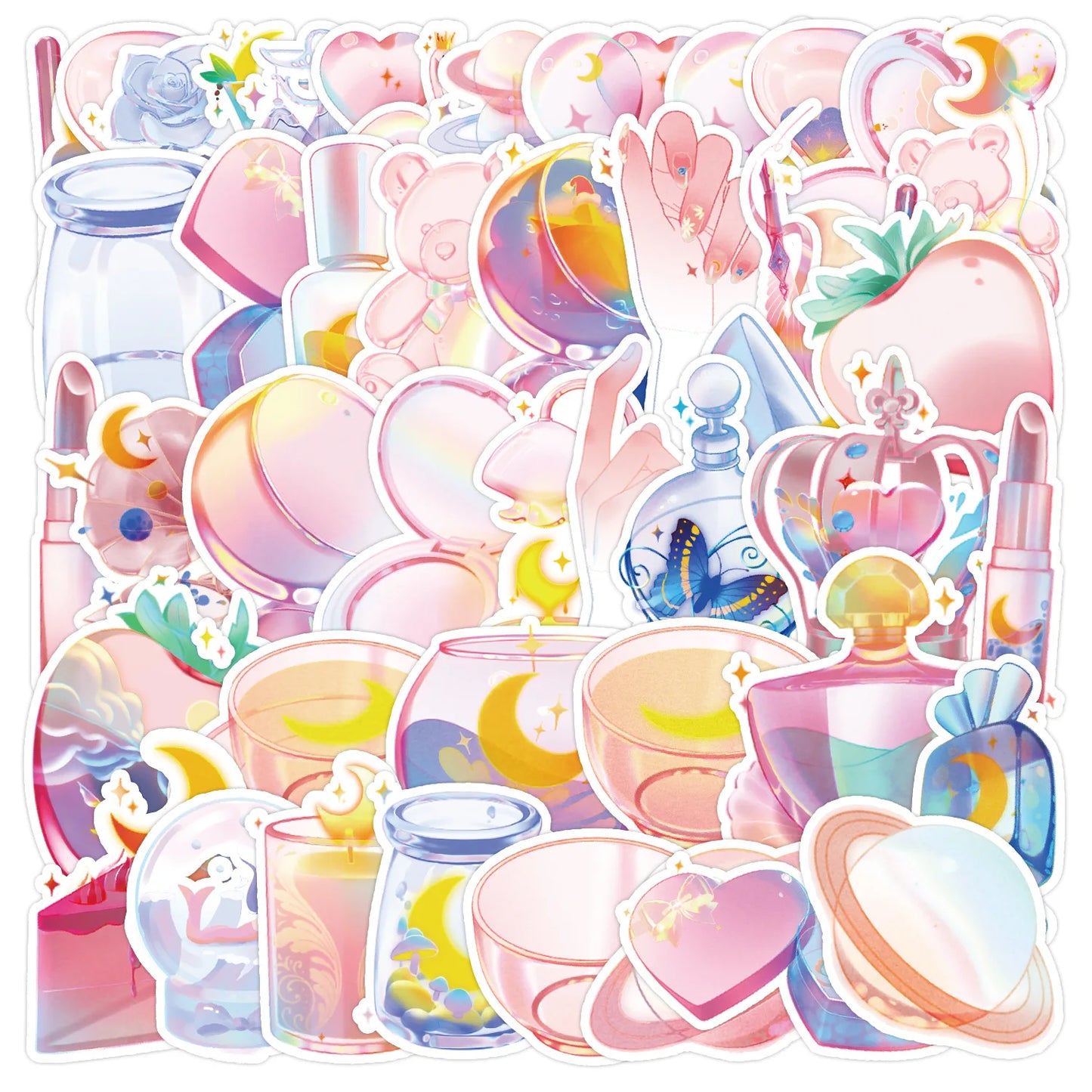 50pcs Fantasy Cartoon Graffiti Stickers for Helmet, Wall, Desktop Decoration