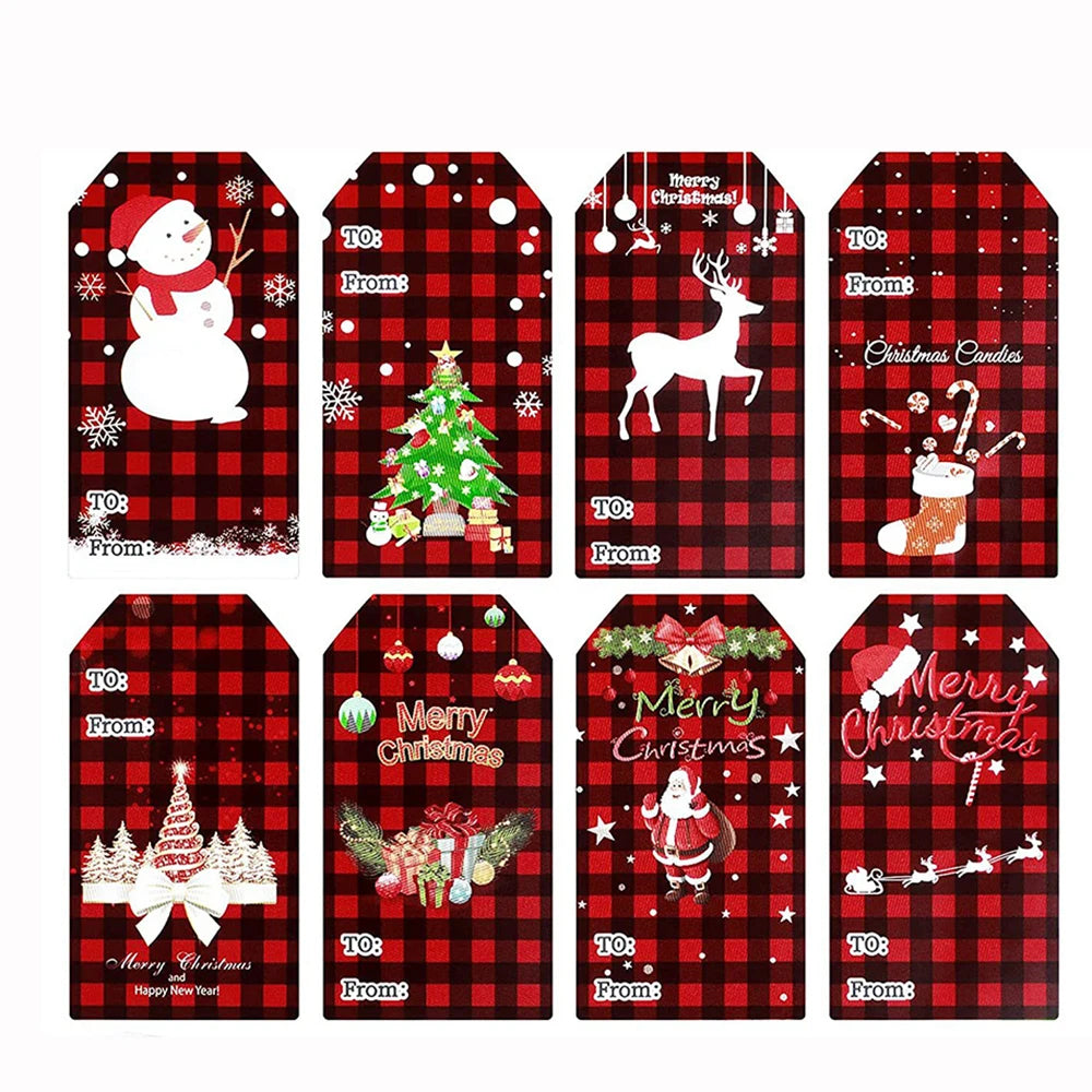 50-300Pcs Merry Christmas Theme Stickers for DIY Gift Decorate Baking Package Envelope Seal Labels Stickers Stationery Stickers