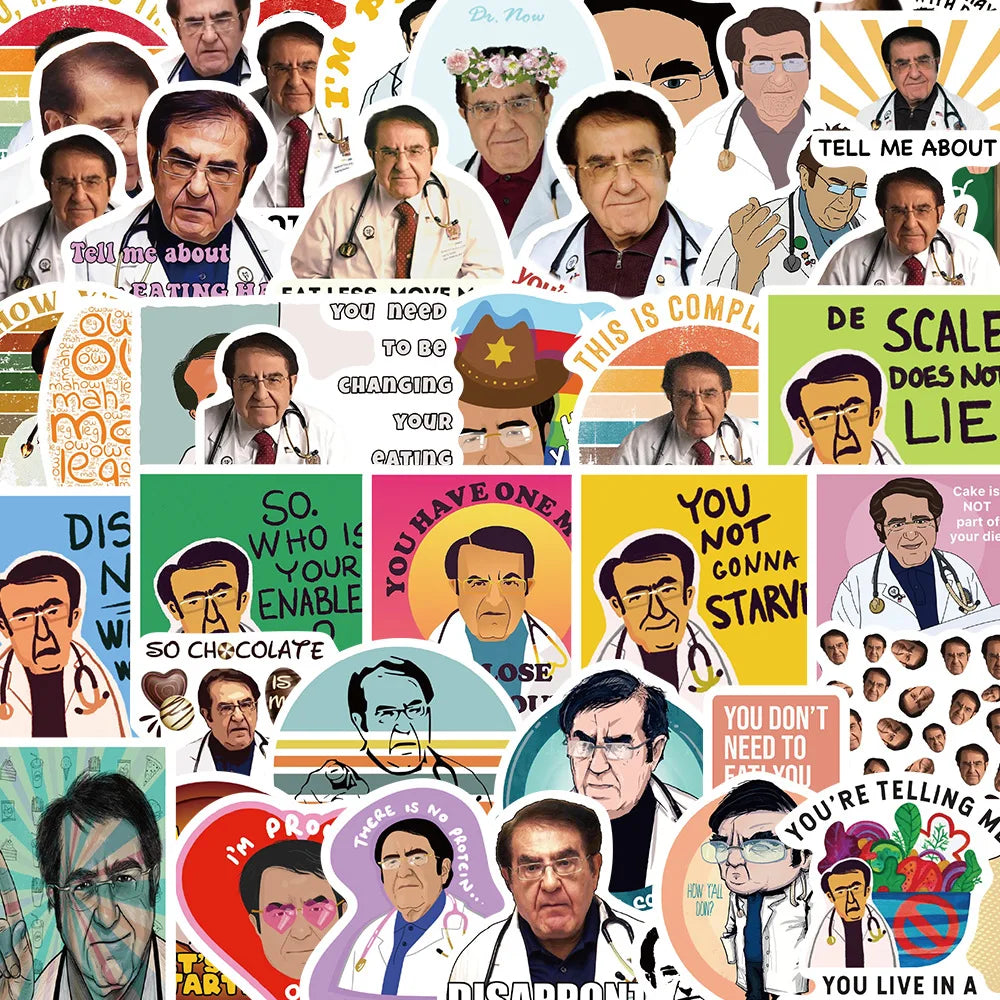 Funny Weight Loss Dr Now Stickers 10/30/50PCS Waterproof Decals for Skateboard, Suitcase, Laptop, Phone, Luggage