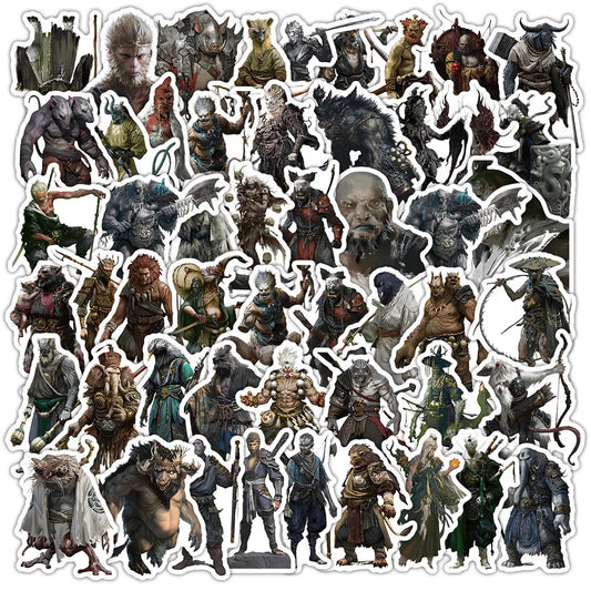 Black Myth Wukong 3D Stickers: 10/30/50pcs Waterproof Decals for Motorcycle, Laptop, Fridge