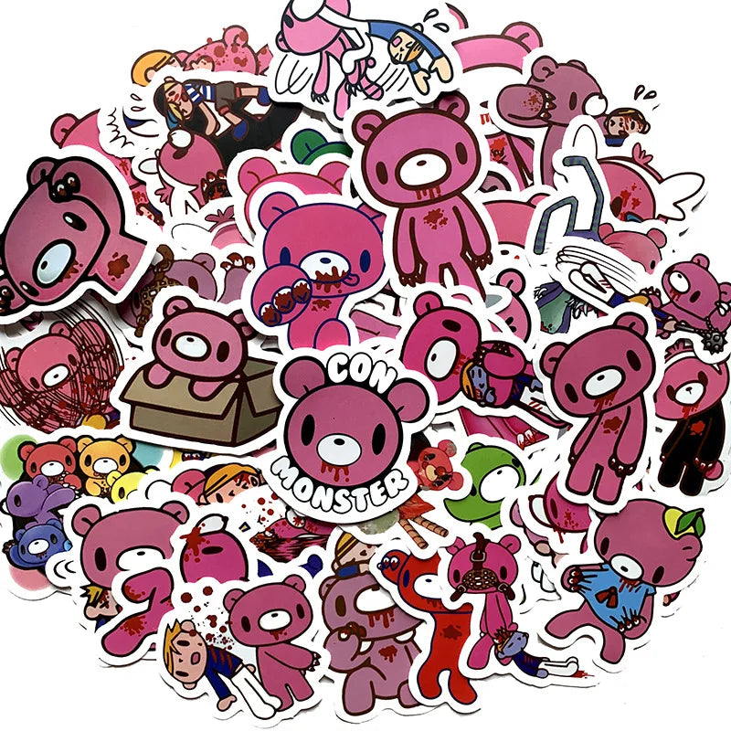 10/30/50PCS Cute Angry Bears Stickers For Laptop Phone Luggage Skateboard Motorcycle Bike Cartoon Decal Kids DIY Waterproof Toy