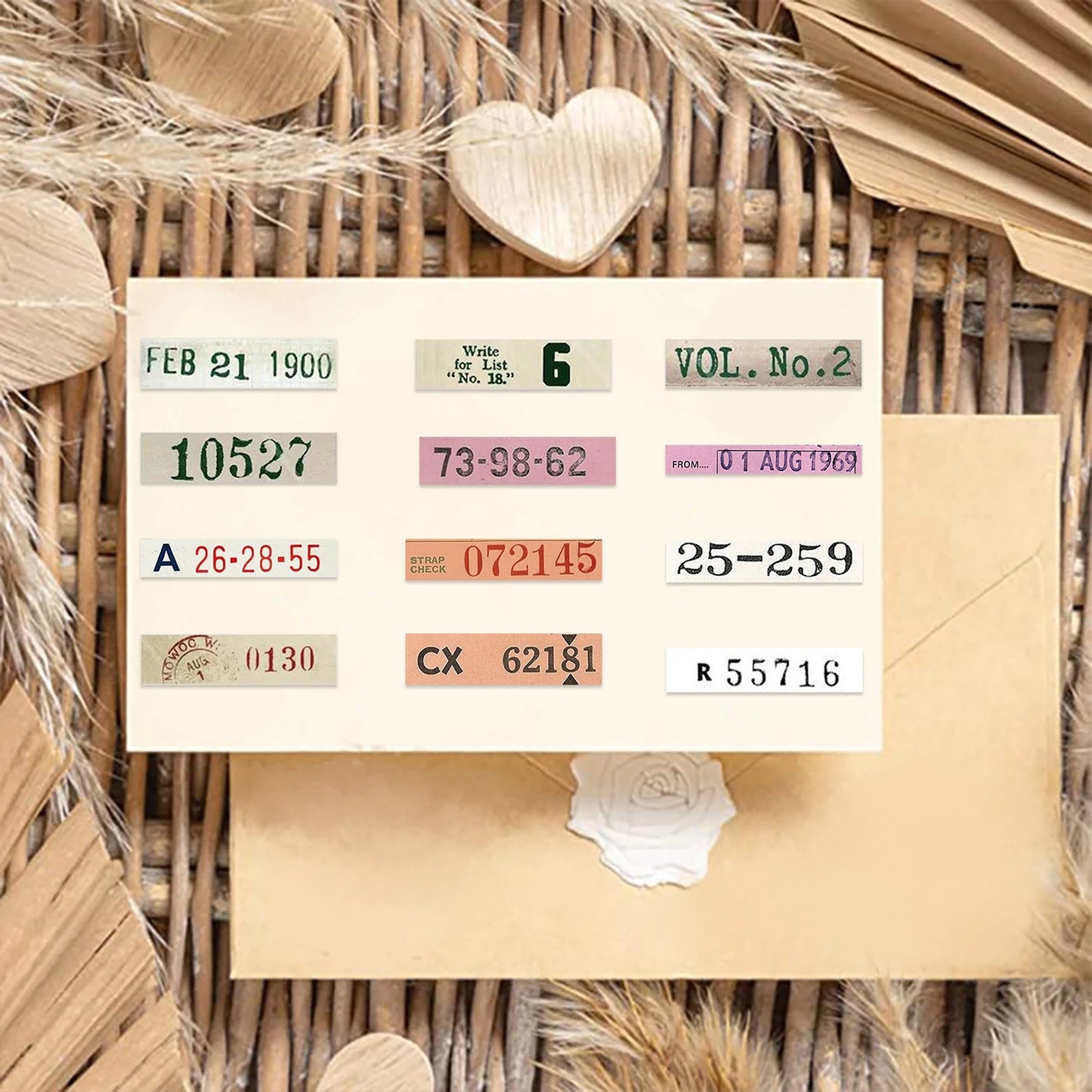 50Pcs Vintage Digital Stickers For Laptop Phone Case Skateboard Suitcase Waterproof Decals Number Sticker For Kids Gifts Toys