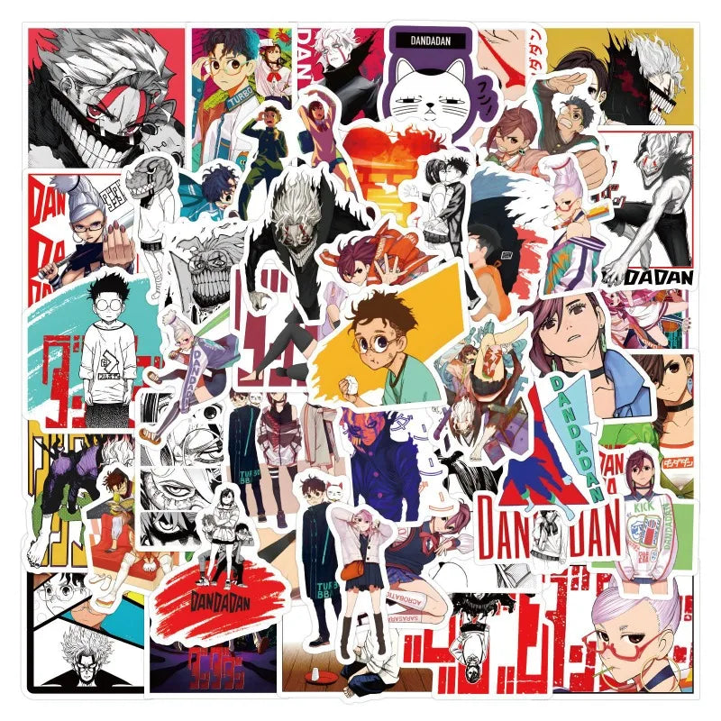 55pcs DANDADAN Cartoon Stickers for Suitcase, Water Bottle, Phone, Car, Scooter, Notebook, Refrigerator Decoration